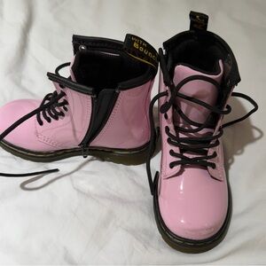 Dr. Martens Black and Pink Boots